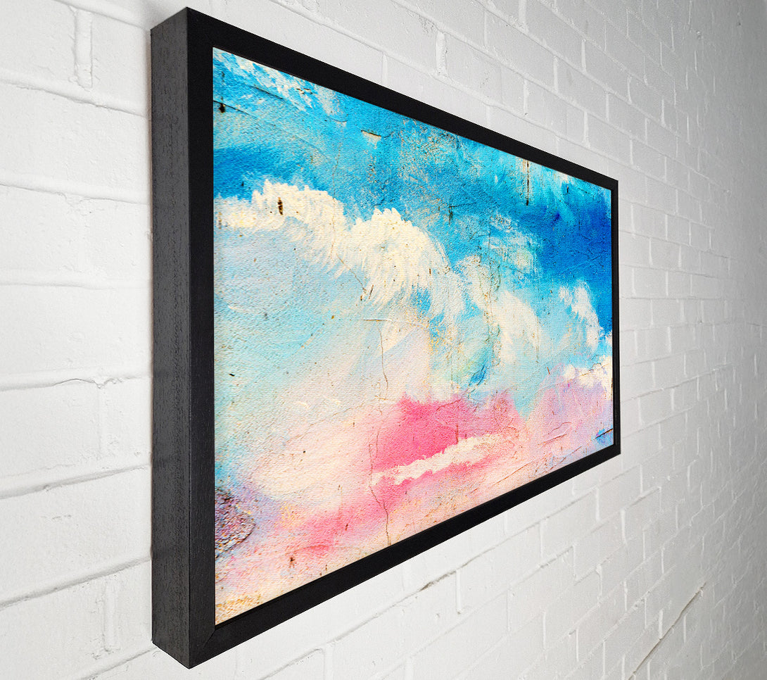  A Canvas Print of Pink Blue And White Dab Canvas Wall Art