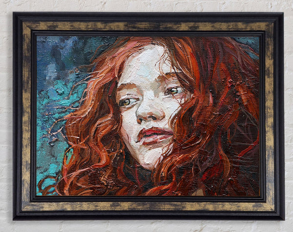 Redhead Stare Framed Print