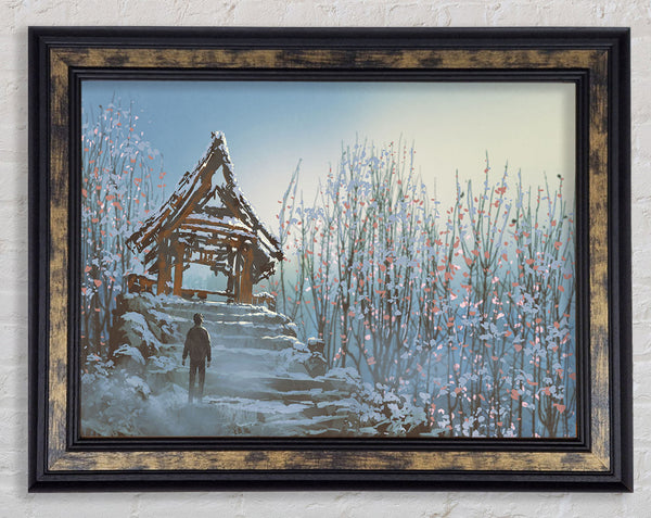 Steps Up To Ruin Framed Print
