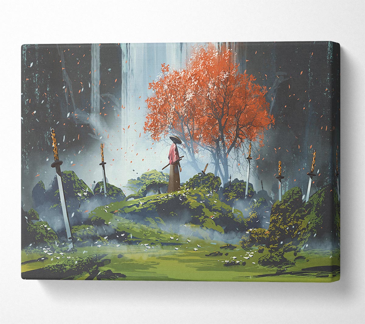 The Warrior Autumn Trees Canvas Wall Art