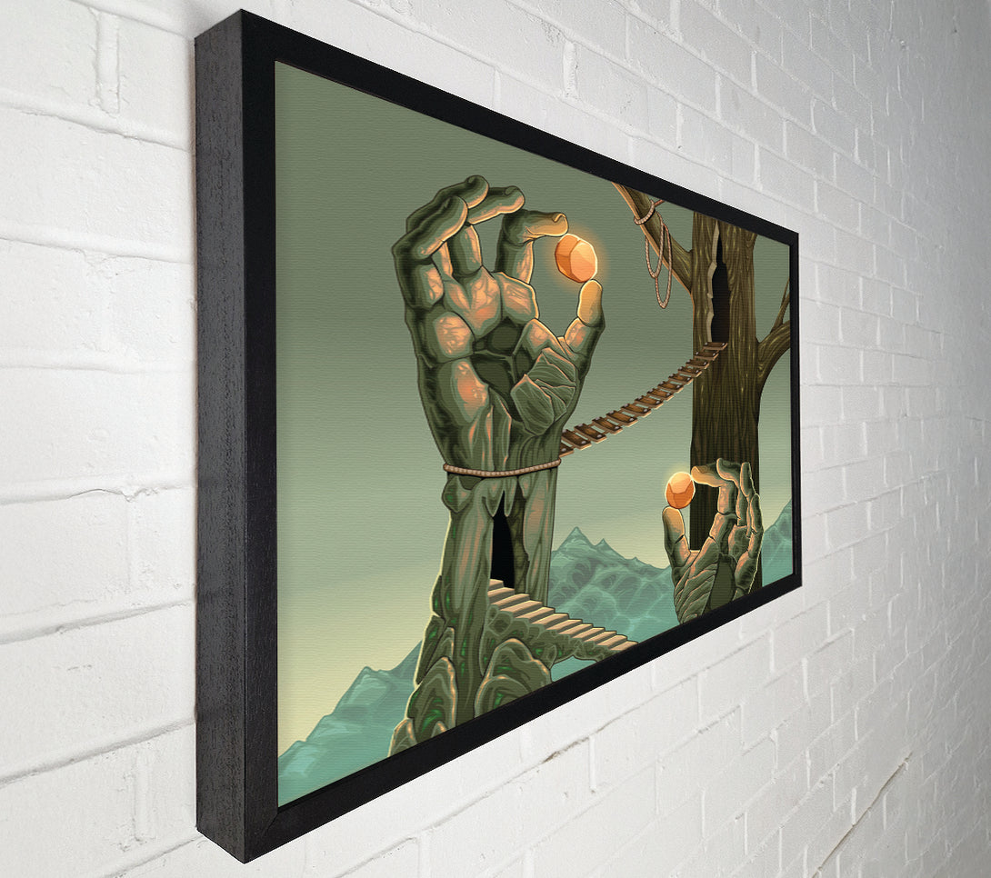  A Canvas Print of Holding The Balls Of Light Canvas Print