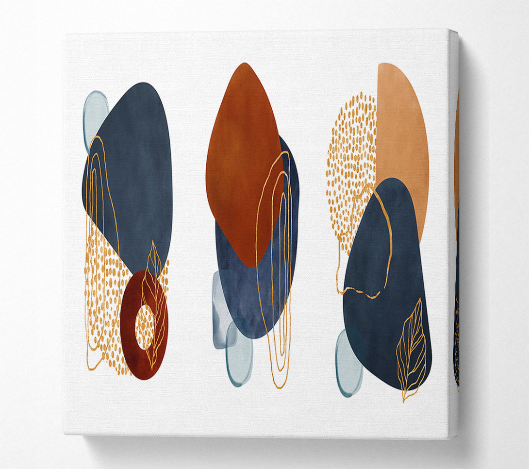  A Canvas Print of Three Abstract Shapes Decor Canvas Print