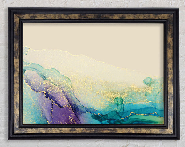 Blue And Purple Glitter Delight Framed Print