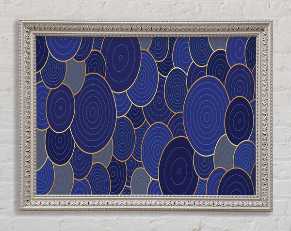 Blue Circle Adventure Framed Print
