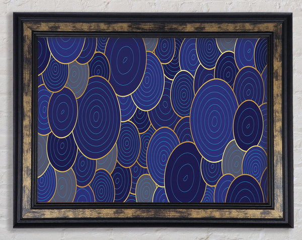 Blue Circle Adventure Framed Print