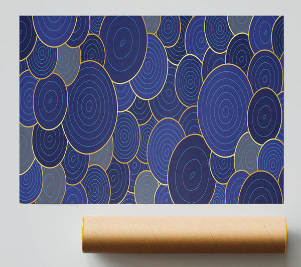 Blue Circle Adventure Giclee Print