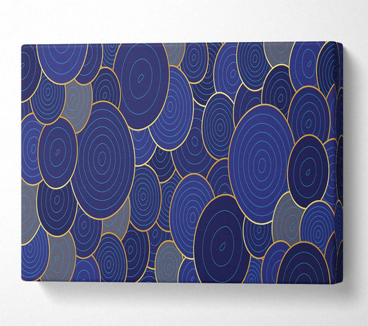 Blue Circle Adventure Canvas Wall Art