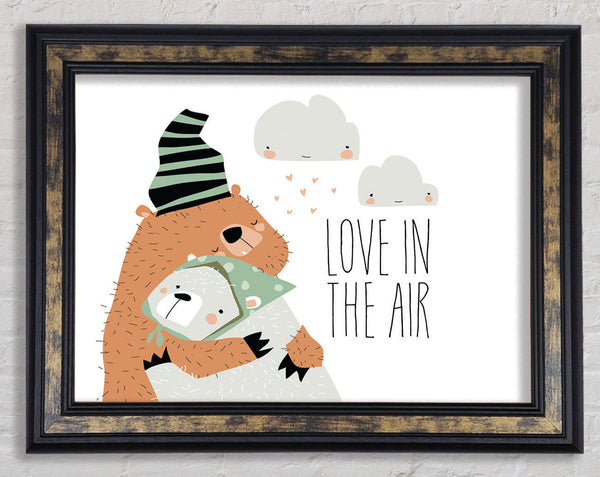 Love In In The Air Bears Framed Print
