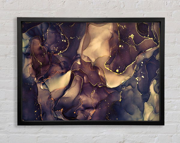 Smokey Chocolate Gold Framed Print