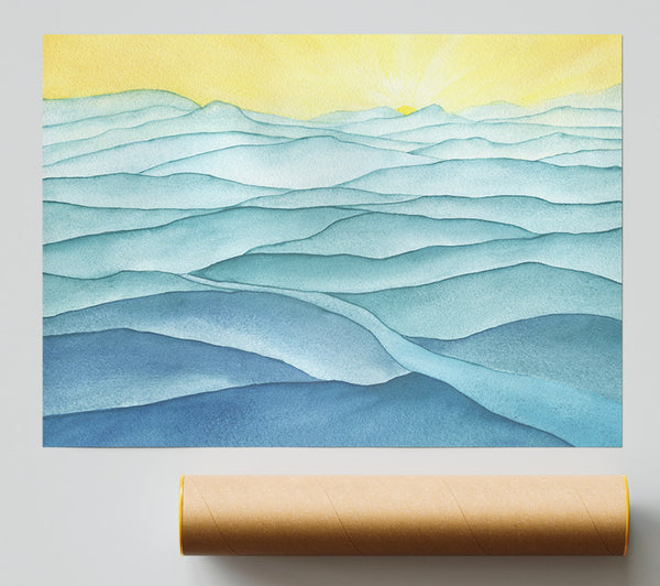 The Gentle Ripple Waves Print