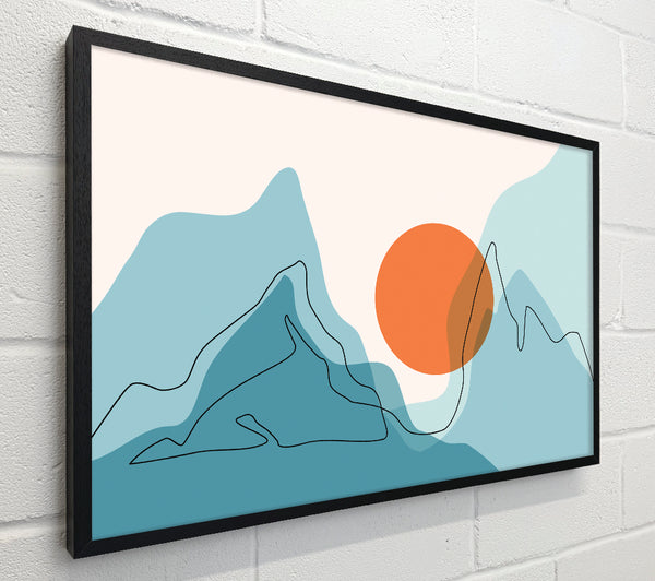 The Sun And Mountain Scene