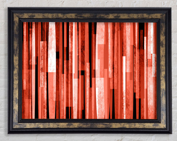 Red Line Drop Framed Print