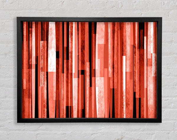 Red Line Drop Framed Print