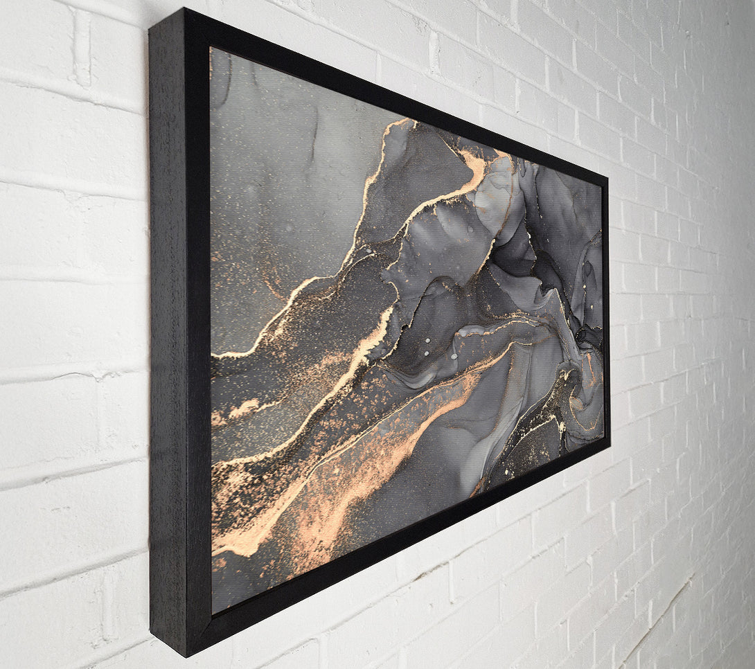  A Canvas Print of Dark Grey Smoke Glitter Canvas Art