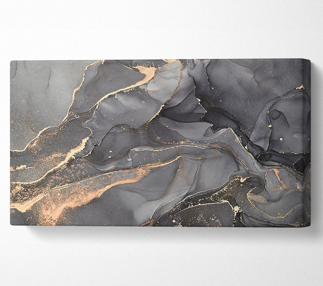  A Canvas Print of Dark Grey Smoke Glitter Canvas Art