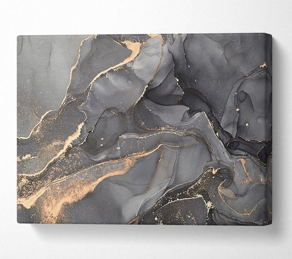  A Canvas Print of Dark Grey Smoke Glitter Canvas Art