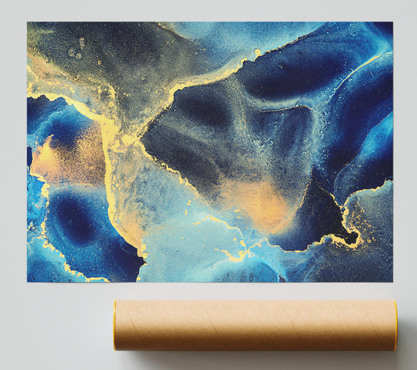 The Flow Of The Universe Glitter Poster