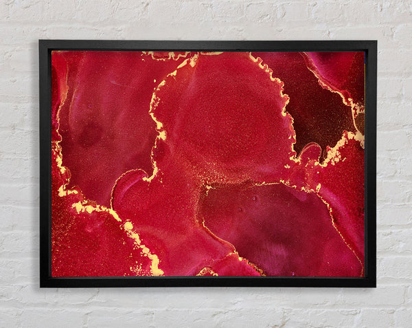 Supreme Red Glitter Framed Print