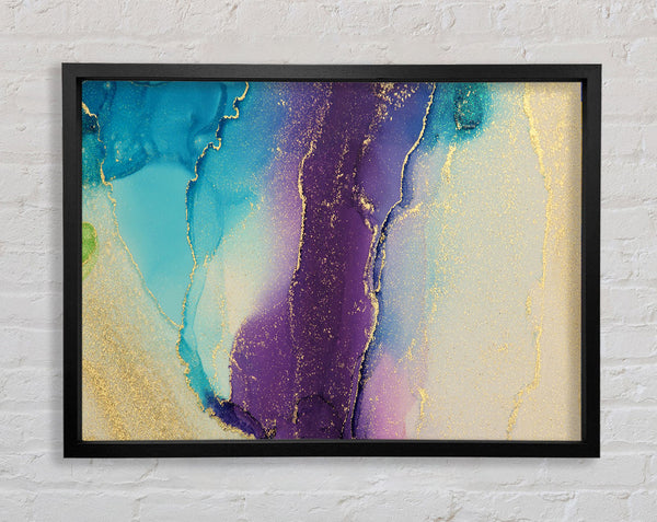The Purple Central Glitter Framed Print
