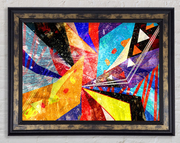 Triangles Of Life Pattern Framed Print