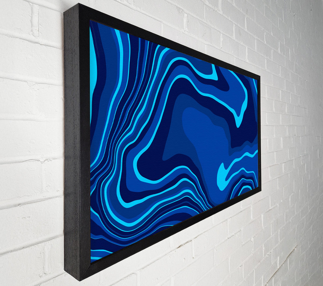  A Canvas Print of Blue Ocean Shapes Canvas Art