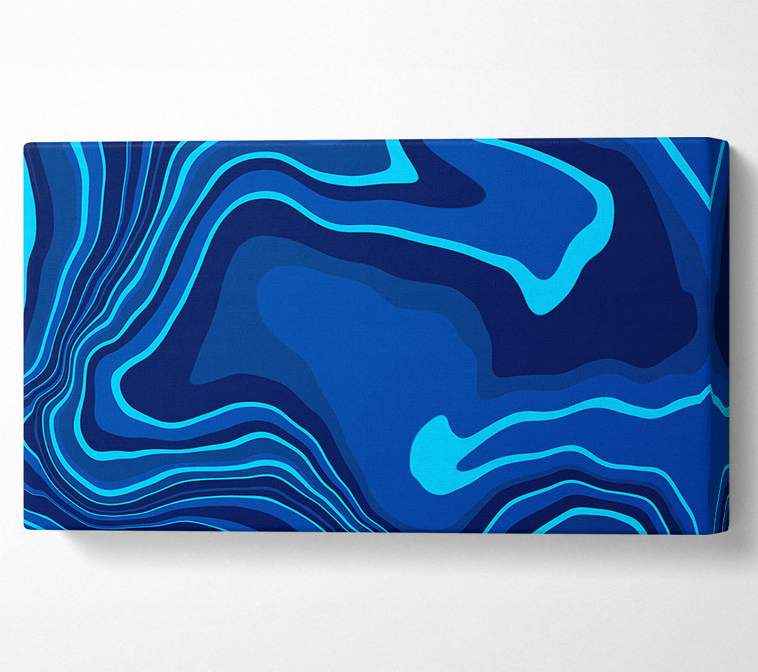  A Canvas Print of Blue Ocean Shapes Canvas Art