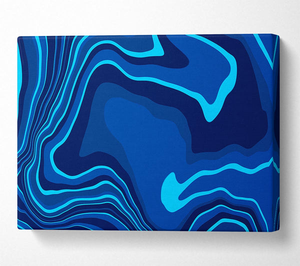  A Canvas Print of Blue Ocean Shapes Canvas Art