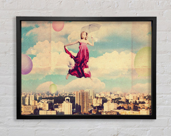 The Lady Umbrella Framed Print