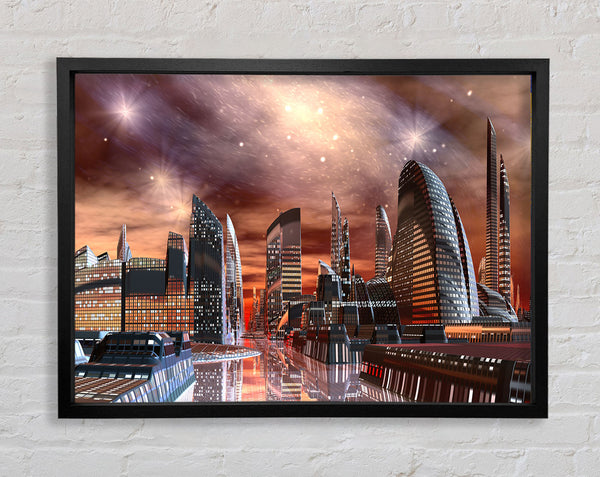 The Future City Of The World Framed Print