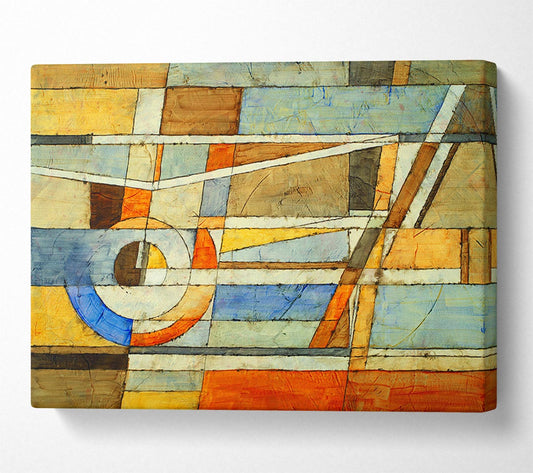 Abstract Grids Of Colours Canvas Wall Art