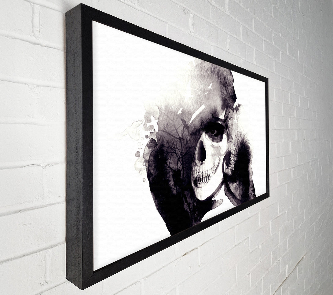  A Canvas Print of The Water Splash Skull Canvas Print