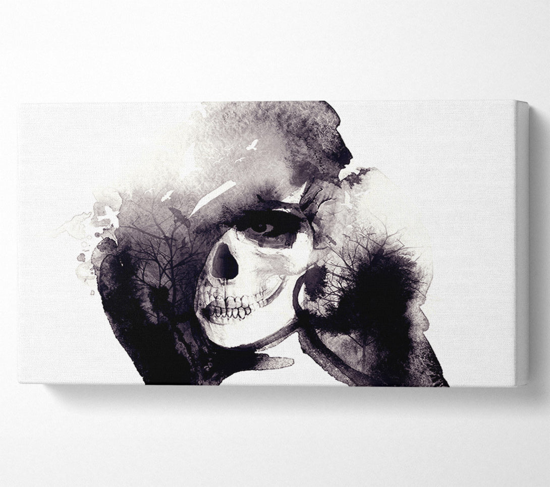  A Canvas Print of The Water Splash Skull Canvas Print