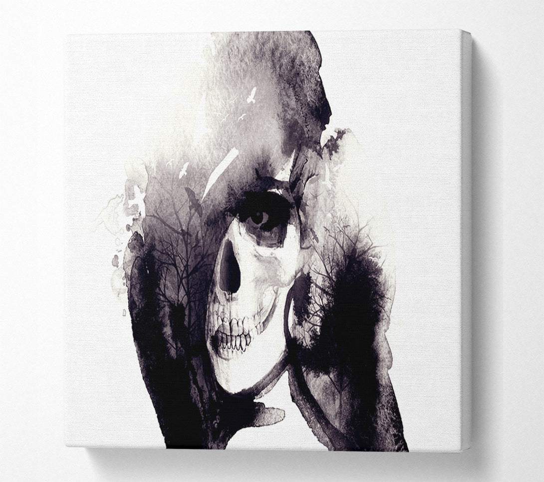 A Canvas Print of The Water Splash Skull Canvas Print