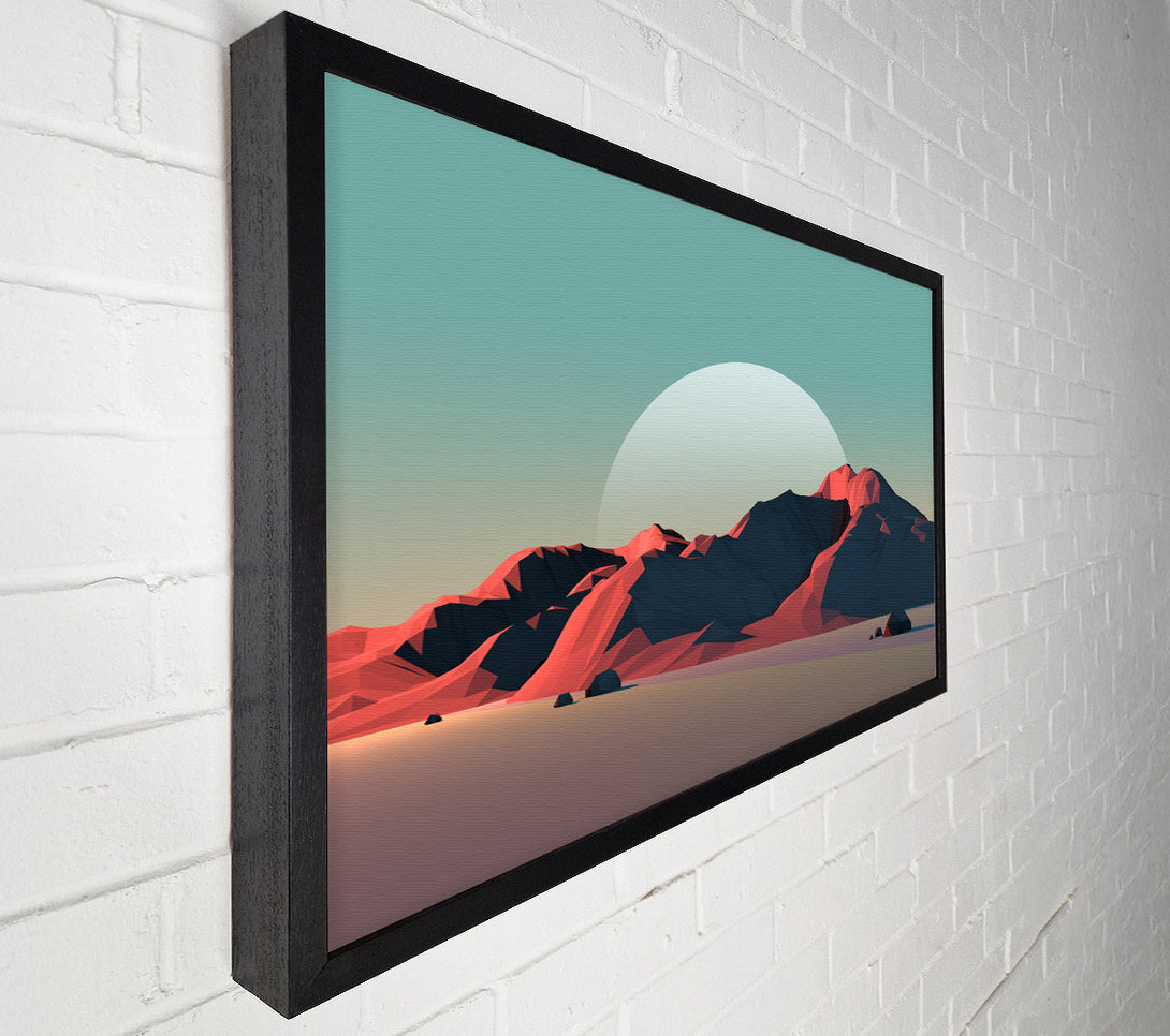  A Canvas Print of The Moon Over The Canyon Canvas Print
