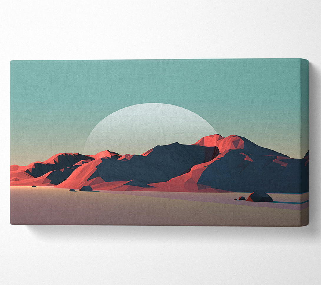  A Canvas Print of The Moon Over The Canyon Canvas Print