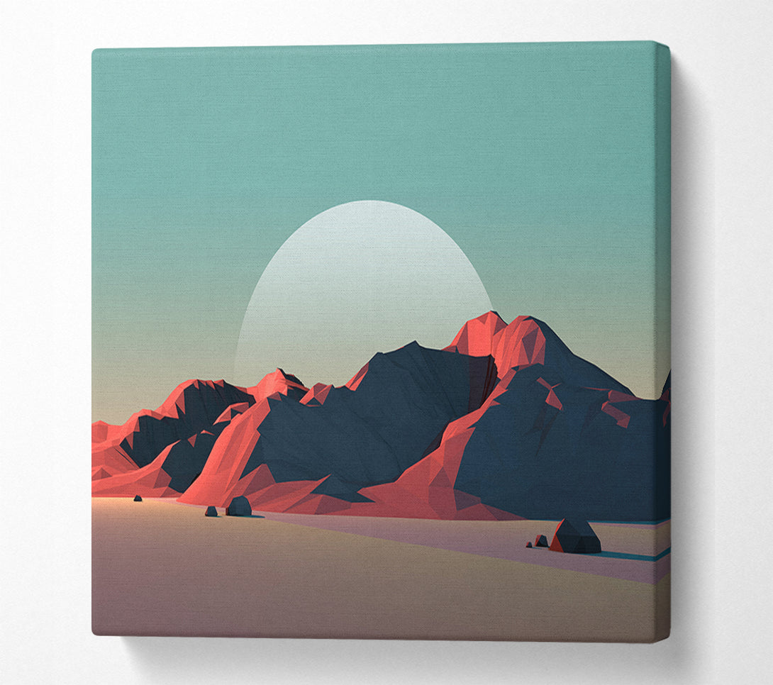  A Canvas Print of The Moon Over The Canyon Canvas Print