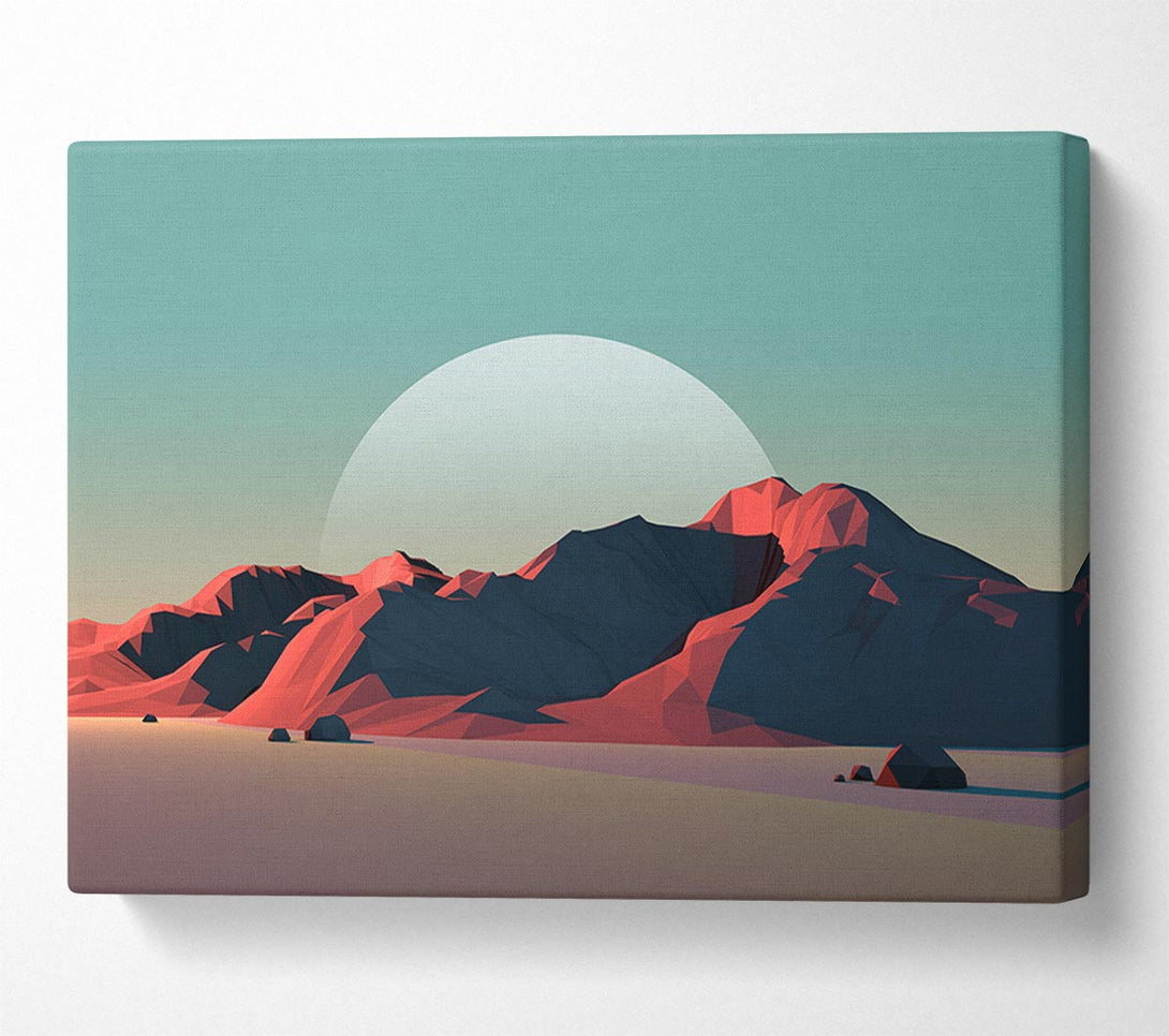  A Canvas Print of The Moon Over The Canyon Canvas Print