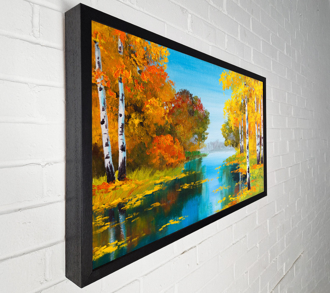  A Canvas Print of The Orange Birch Leaves Canvas Art