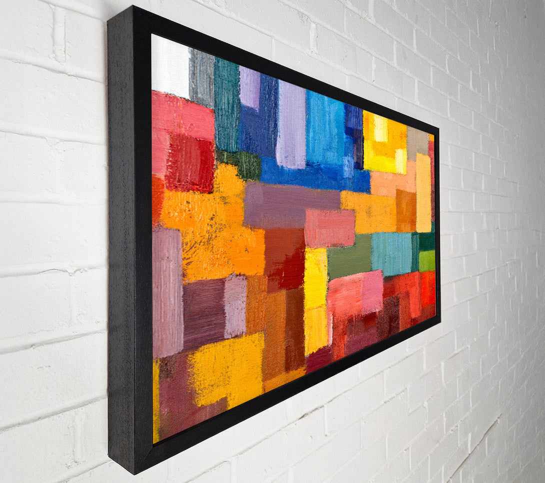  A Canvas Print of Patchwork Colours Mix Canvas Wall Art