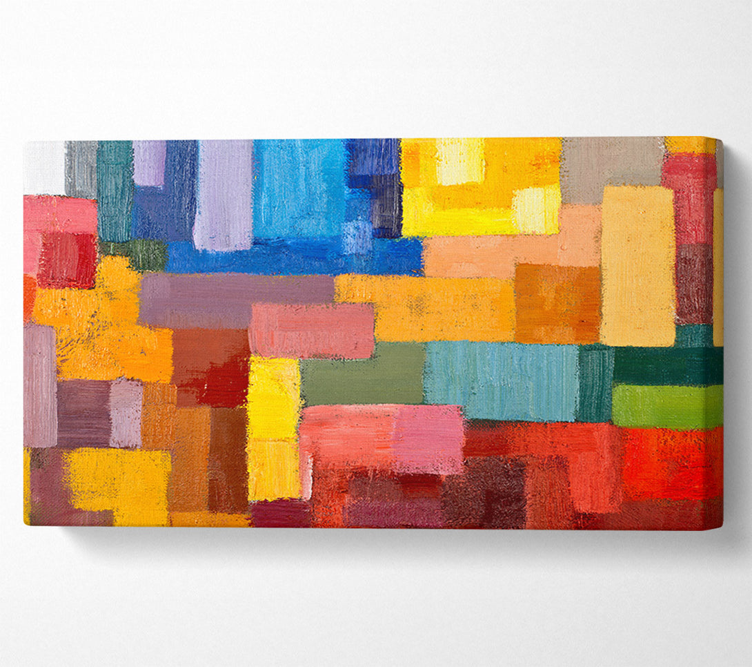  A Canvas Print of Patchwork Colours Mix Canvas Wall Art