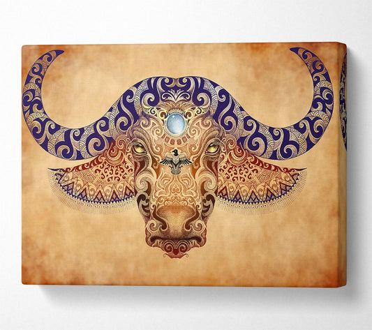 The Ethnic Ox Canvas Wall Art