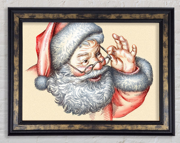 Santa Is Here Framed Print