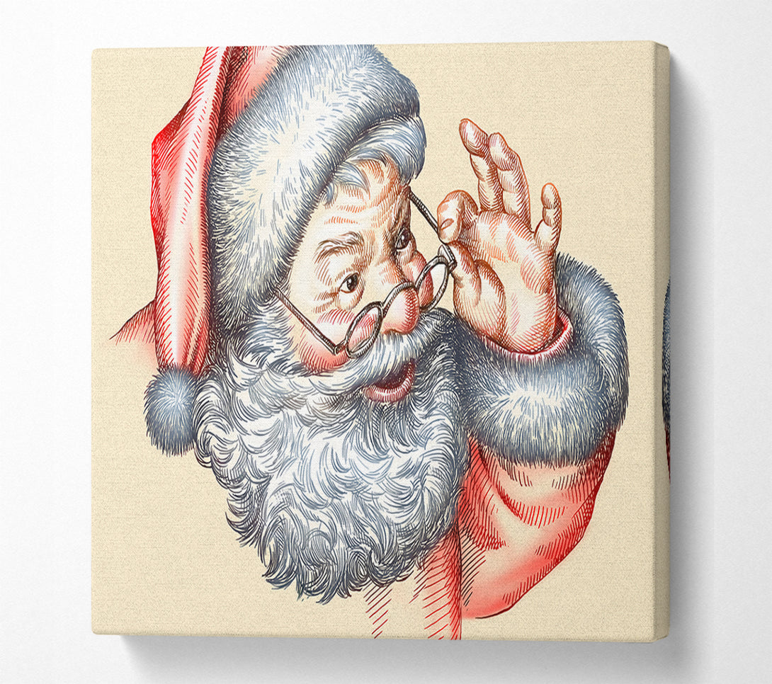  A Canvas Print of Santa Is Here Canvas Wall Art