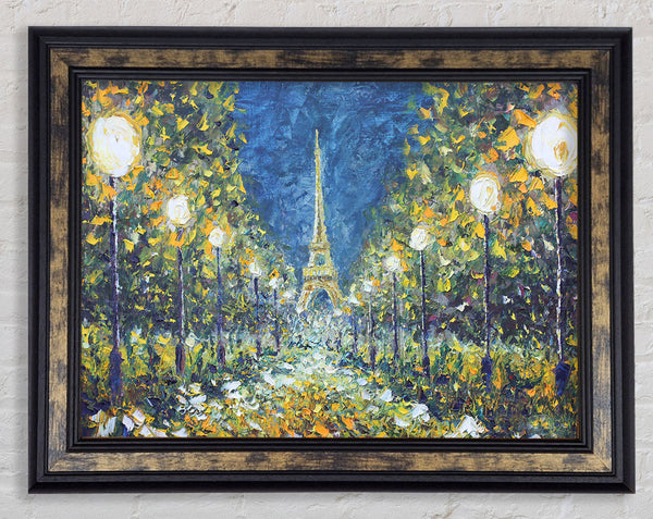 The Streetlights To Paris Framed Print