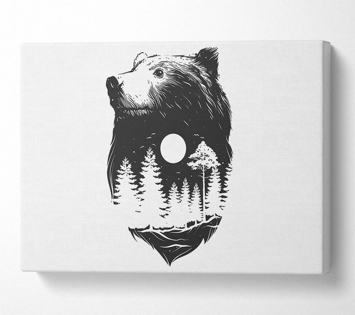 Camp With The Bears Canvas Wall Art