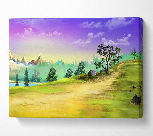 Lilac Skies Of Paradise Canvas Wall Art