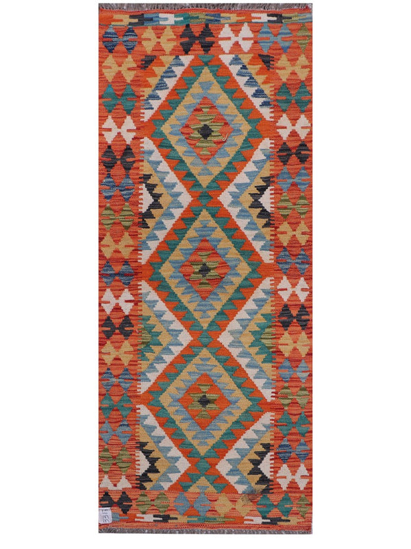 Maimana Afghanistan Kilim Rug - 178 x72 cm