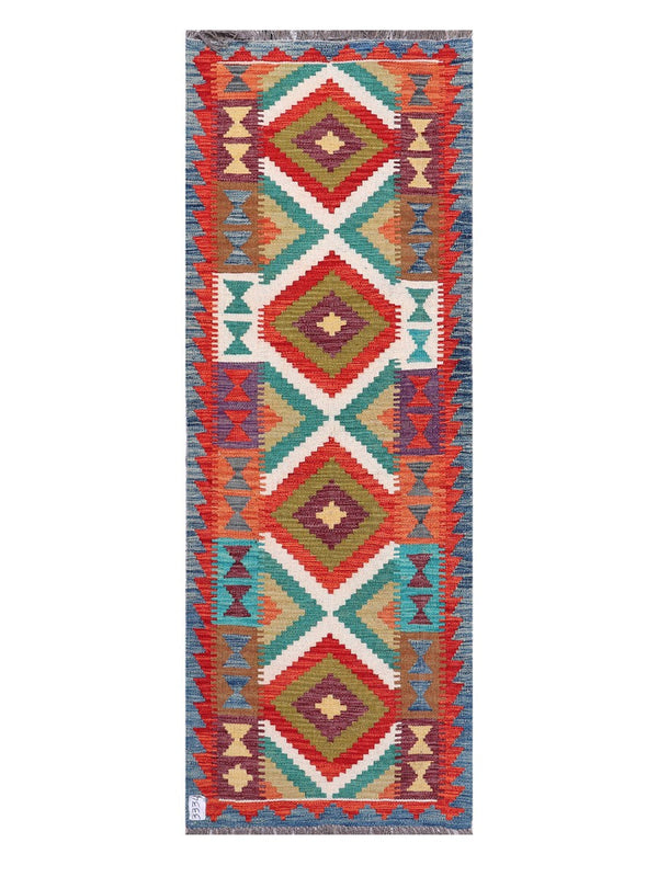 Maimana Afghanistan Kilim Rug - 196 x72 cm