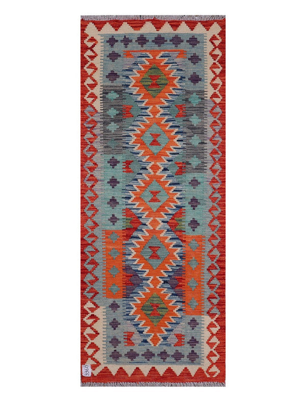 Maimana Afghanistan Kilim Rug - 184 x72 cm