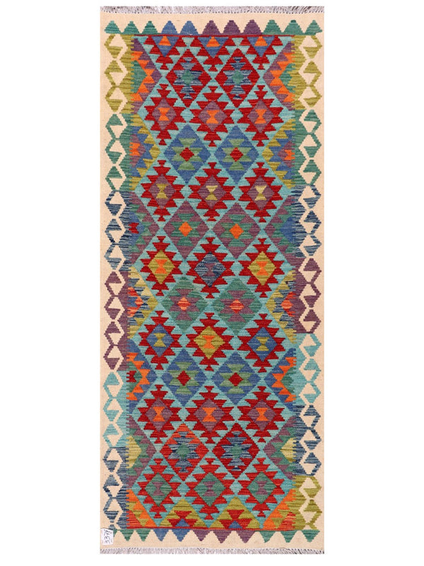 Maimana Afghanistan Kilim Rug - 195 x84 cm